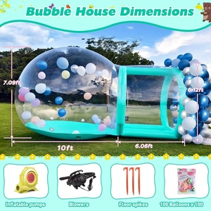 Casa de Burbujas Inflable Transparente con Túnel de PVC Transparente para Fiestas de Cumpleaños Infantiles, Bodas, Eventos al Aire Libre en la <span class=keywords><strong>Playa</strong></span>, Alquiler - Product Image 5