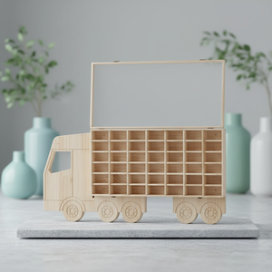 Junji - <span class=keywords><strong>Caja</strong></span> Organizadora de Madera para 42 Juguetes, Estante de Exhibición para <span class=keywords><strong>Autos</strong></span> de Juguete con Cubierta Acrílica, Gabinete de Almacenamiento de Madera para <span class=keywords><strong>Hot</strong></span> <span class=keywords><strong>Wheels</strong></span> - Product Image 6