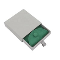 Petite boîte à tiroir rigide avec doublure en velours, fermeture magnétique, laminage mat, doublure en éponge, emballage de bijoux recyclable