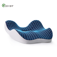 Coussin de dossier ergonomique orthopédique 2-en-1 en mousse à mémoire de forme avec housse élastique amovible et lavable pour soutien lombaire