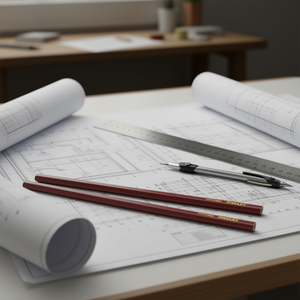 Lápiz de grafito suave Stanley de 300 mm para dibujo y escritura de precisión - Product Image 3