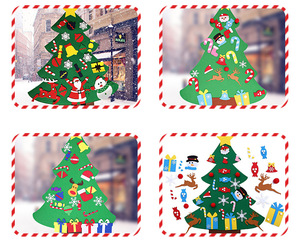 Venta al por mayor regalos DIY fieltro árbol <span class=keywords><strong>de</strong></span> <span class=keywords><strong>pared</strong></span> <span class=keywords><strong>de</strong></span> <span class=keywords><strong>Navidad</strong></span> con juego <span class=keywords><strong>de</strong></span> adornos fieltro árbol <span class=keywords><strong>de</strong></span> <span class=keywords><strong>Navidad</strong></span> - Product Image 2