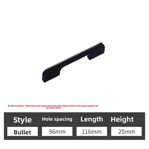 Black Stainless Steel Cabinet Drawer Wardrobe <strong>Door</strong> Handle Modern Minimalist Nordic <strong>Gold</strong> Long Durable High-End Light Luxury - Product Image 6