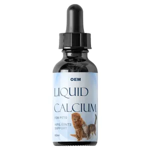 OEM&ODM Liquid Calcium Drops for Dogs Pet Hip&Joint Supplement MSM Bone Health Supplements