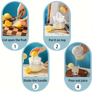 Presse-agrumes manuel pour oranges et citrons avec récipient de 500 ml et bec verseur facile - Product Image 3