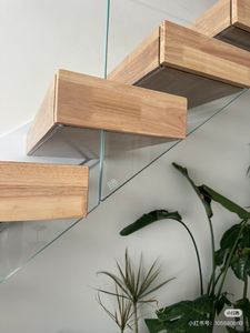 Villa semplice scala corrimano Custom nascosto chiglia <span class=keywords><strong>in</strong></span> acciaio di <span class=keywords><strong>vetro</strong></span> <span class=keywords><strong>in</strong></span> legno massiccio acciaio scala diritta galleggiante - Product Image 5