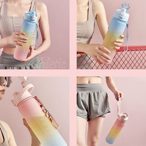 Bouteille d'eau de sport personnalisée avec logo, 32 oz, grande capacité, en plastique, avec corde, portable, pour l'extérieur, en promotion - Product Image 5