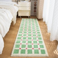 Nouveau Tapis de Couloir Floqué à Bordure Ondulée Esthétique 2026, Tapis de Chevet Doux et Moelleux Antidérapant, Tapis Décoratif pour Salon et Décoration Intérieure