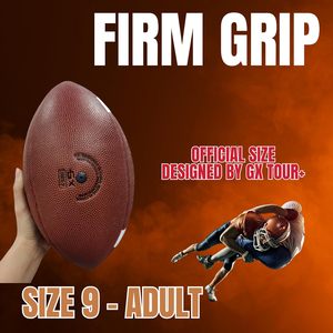 Pallone da Football Americano GX Misura Ufficiale 9, <span class=keywords><strong>Serie</strong></span> 2000 Premium in Pelle GST, Palla da Allenamento Pro Grip 13,76 oz per Scuole Superiori e Università - Product Image 5