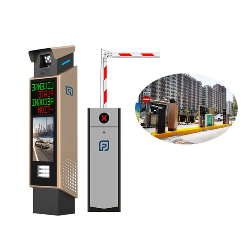 China Made Speed Adjustable Parking Lot Gate Barrier Rod 24V DC Brushless Motor Rfid Automatic Boom Barrier Gate Traffic