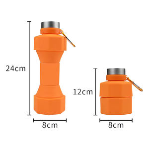 Botella de Agua Creativa con Forma de Mancuerna, Libre de BPA, Personalizable, Portátil, Plegable, para Deportes al Aire Libre, 650 ml - Product Image 5