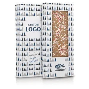 Caja de barra de Chocolate de trufa larga de lujo Caja de embalaje de chocolate Rectángulo Polka con ventana transparente ISO9001