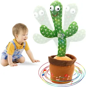 Pot de fleurs en peluche doux 15 cm, jouet en peluche de Cactus pour danse, musique, Cactus