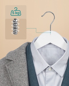 <span class=keywords><strong>SONGMICS</strong></span> 20 pièces/ensemble <span class=keywords><strong>cintre</strong></span> en bois personnalisé de haute qualité cintres en bois blanc - Product Image 2