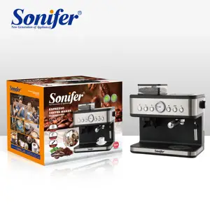 <span class=keywords><strong>Machine</strong></span> à café <span class=keywords><strong>expresso</strong></span> Sonifer SF-3571, style moderne, multifonctionnelle, automatique, avec broyeur à café, pour cappuccino, neuve d'usine - Product Image 4