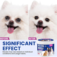 Lingettes universelles pour animaux de compagnie (chiens et chats), éliminent les saletés et les sécrétions oculaires, nettoient les yeux, les oreilles et le menton, dissolvant les taches de larmes, personnalisables OEM