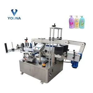 Automatic high precision flat bottle two side labeling machine for pet bottle square oil bottle