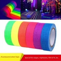 Pita Penanda Posisi Panggung Berbahan Kain Satu Sisi UV Fluorescent, Daya Rekat Tinggi, Tahan Aus, Bertekstur Kain, Berbasis Karet