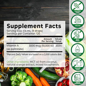 JULONG OEM Label vitamina a gocce palmitato di retinile liquido con olio di cocco MCT VIT Micellized Vegan un integratore - Product Image 2