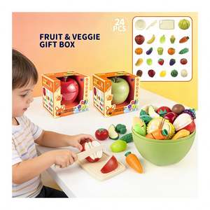 Juego de Cocina para Niños, Juguete de Comida, Juego de Imitación, Cortar Frutas y Verduras, Comida de Juguete, Aprendizaje Temprano, Juego de Roles, Plástico - Product Image 4