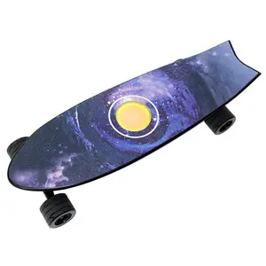 Fábrica preço colorido profissional terra prancha com luz led skate elétrico