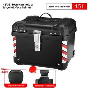 45LABS ABS 45L Baúl Trasero Redondeado Retro para Motocicleta y Vehículo Eléctrico con Capacidad para Casco Completo, Diseño Kung <span class=keywords><strong>Fu</strong></span> Panda - Product Image 2