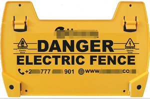 Elektrikli çit tehlike işareti için HDPE/UV çift taraflı baskılı uyarı işaretleri - Product Image 2