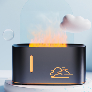 Mini siêu âm USB Home Máy tính để bàn ngọn lửa độ ẩm đầy màu sắc ngọn lửa khuếch tán tinh dầu hương thơm khuếch tán - Product Image 1