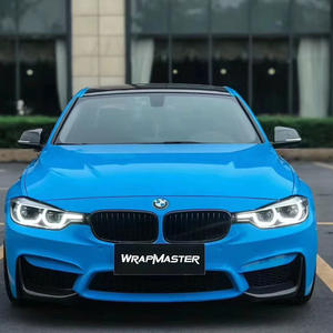 Qualité supérieure 1.52*17m UV Preuve Anti-Rayures Durabilité PVC Matériel PET Crème Glacée Bleu Voiture Vinyle Film - Product Image 1