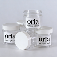 Pot en plastique noir givré personnalisé avec étiquette 100ml 250ml 300ml 350ml Contenant pour crème cosmétique, soin de la peau, gommage corporel