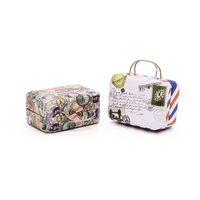 Nouveau mini sac à main valise Style fer blanc boîte en métal pour cils d'enfants et autres articles de stockage ou d'utilisation comme autocollants étain