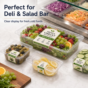 Bandeja Transparente para Alimentos de PET Termosellable, Envase Desechable para Frutas y Ensaladas, Envase para Delicatessen, Película de Sellado Libre de BPA, Contenedor para Supermercado - Product Image 4