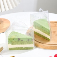 Boîte à gâteaux en carton, 50 pièces, Triangle pliable jetable en carton, tranche à la mode