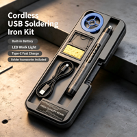 Kit de fer à souder sans fil rechargeable USB Type C BYTOOL, pointe conique, prise en main type crayon, chauffe rapide en 6 secondes, température réglable