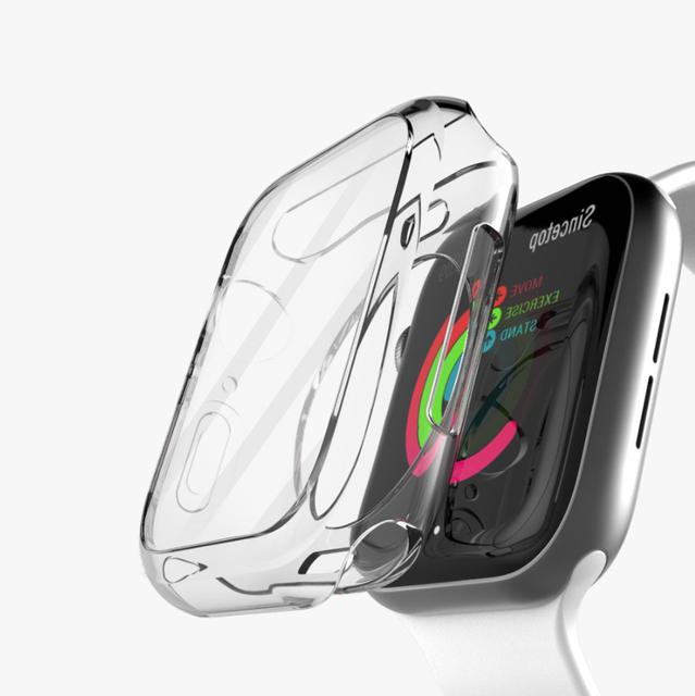 Soft Clear TPU Screen Protector Case for Apple Watch 49mm 45mm 41mm 44mm 40mm 42mm 38mm Cover for Iwatch Series 8 7 6 SE 5 4 3 2