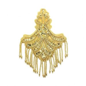 Cross-border hecho a mano con cuentas brillo flecos Charretera Ropa Accesorios Bolsos zapatos sombrero broche DIY tela parche al por mayor - Product Image 1
