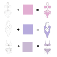 Badeanzug für Damen Schöner Bikini Sexy Bademode Einteiliger Strandanzug Badeanzüge