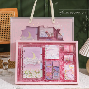 ชุดกล่องของขวัญภาพวาดสีน้ำมันสไตล์วินเทจสมุดโน้ตระดับสูงสำหรับนักเรียนปกแข็งกระดาษของขวัญวันเกิด - Product Image 6