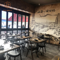 Ensemble de mobilier de salle à manger de luxe léger en bois/cuir de haute qualité, canapé, banc, chaise, table de salle à manger nordique moderne, tables de restaurant