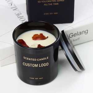 Customized Scandinavian Ins Style Matte Color Black Glass Scented Candle Set Wholesale Scented Candle Gift Box Companion Gift