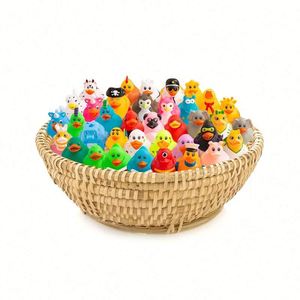 2025 Hot Sale Assorted Animal-printed Rubber Ducks Jeep Ducking Gift Set Weighted Floating Race <b>Bath</b> Toys for Baby Festivals - Product Image 1