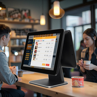 15.6 pouces Smart Caja POS Logiciel Caissier Epos Machine Caisse Enregistreuse Terminal Double Écran Tactile Tout en Un Système Pos pour la Vente au Détail