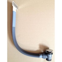Plaque de débordement de bain en acier inoxydable, déchets de salle de bain douche baignoire Drainage