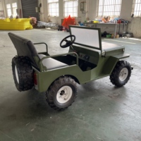 Go Kart Jeep Eléctrico Todoterreno QIQU con Batería Antiexplosión para Resorts de Playa, Capacidad de Carga de 300kg para Adultos y Niños