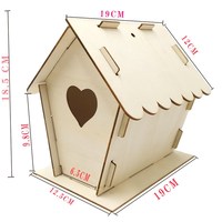 Kits de nichoir en bois bricolage naturel maison d'oiseau à peindre inachevé ensembles d'artisanat d'art en bois enfants construire décoration d'ornement de vacances