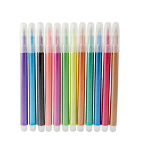 12 couleurs paillettes Art peinture marqueur peinture stylos pour la fabrication de cartes, dessin d'album photo, lettrage de signature, écriture