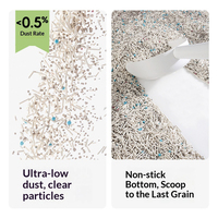 Litière pour chat mélangée à base de tofu, mélange premium de tofu et de bentonite, désodorisante, faible teneur en poussière, non collante, fond non collant
