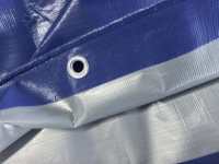 Bâche en PE robuste bicolore, bleu foncé à l'extérieur, argent à l'intérieur, avec œillets renforcés, résistante aux déchirures, pour couverture extérieure