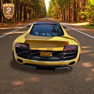 ชุดแต่งไวด์บอดี้ LB สำหรับ <span class=keywords><strong>Audi</strong></span> R8 V8 V10 <span class=keywords><strong>Coupe</strong></span> ปี 2008-2015 ประกอบด้วยลิ้นหน้า สเกิร์ตข้าง บังโคลน ดิฟฟิวเซอร์กันชนหลัง วัสดุ FRP - Product Image 5