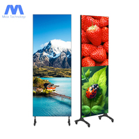 Écran d'affichage LED couleur ultra HD P1.25 P1.56 P1.875 sur pied avec roulettes